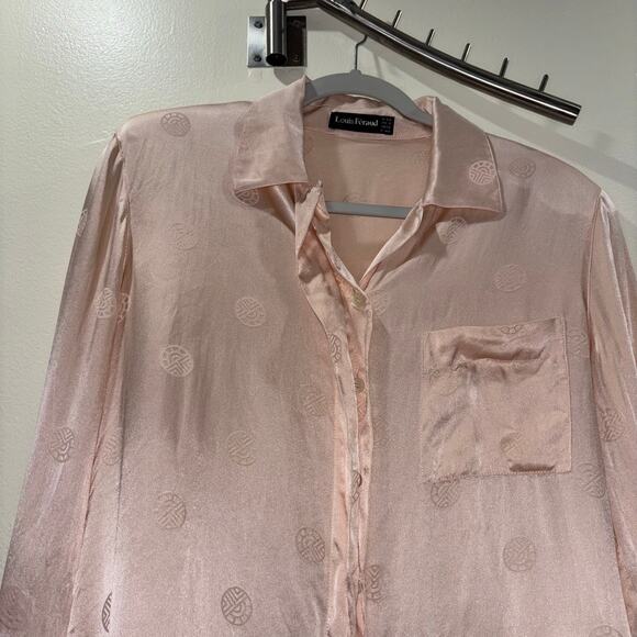 Vintage Louis Féraud 100% Silk Blouse – Pale Blush Pink - Picture 5 of 15